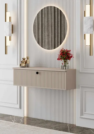 Skjenk Nordure Mimosa (90 x 26 x 22 cm) Sandstein - Sandstein - Oppbevaring - Oppbevaringsmøbler - Sideboard & skjenker