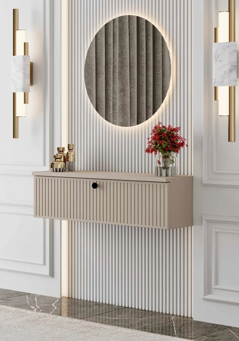 Skjenk Nordure Mimosa (90 x 26 x 22 cm) Sandstein - Sandstein - Oppbevaring - Oppbevaringsmøbler - Sideboard & skjenker