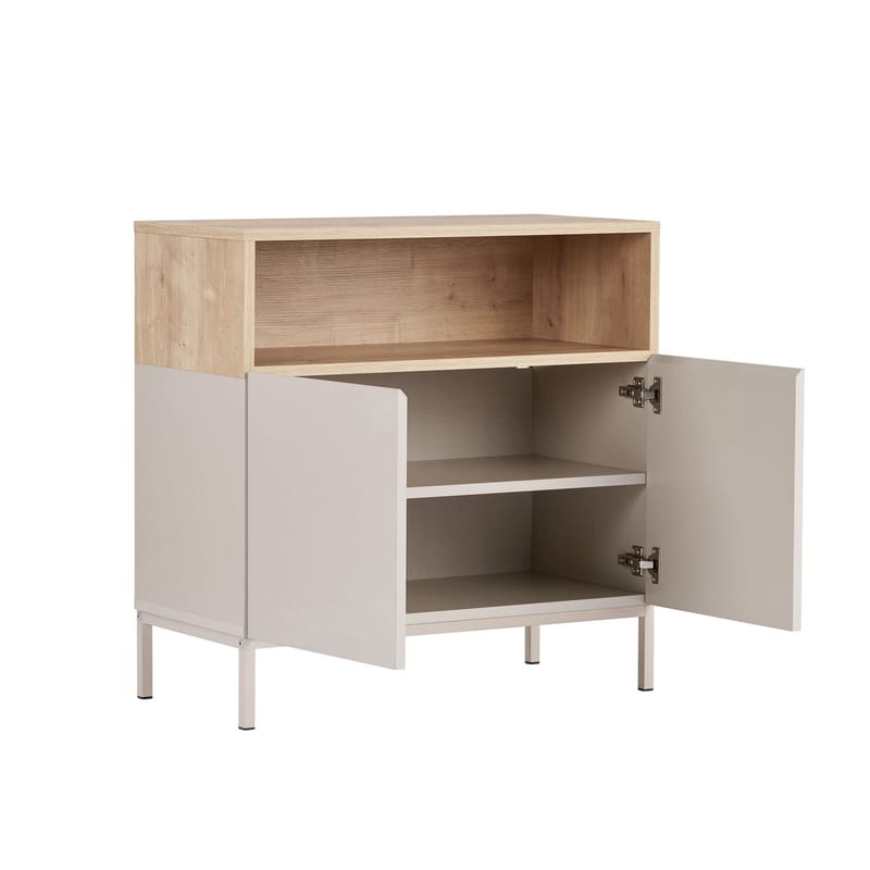 Skjenk Nordure Palmer (80 x 80 x 40 cm) Sandstein Safir Eik - Sandstein Safir Eik - Oppbevaring - Oppbevaringsmøbler - Sideboard & skjenker