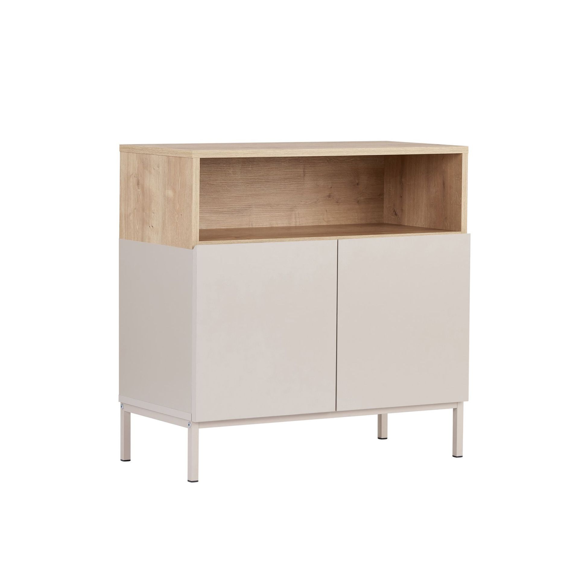 Skjenk Nordure Palmer (80 x 80 x 40 cm) Sandstein Safir Eik - Sandstein Safir Eik