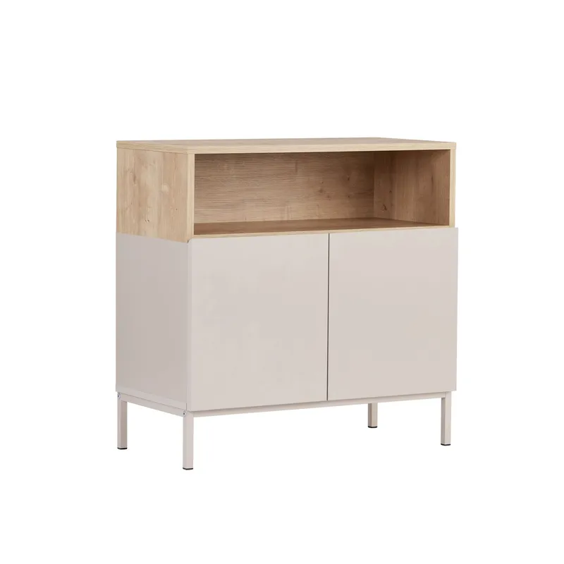 Skjenk Nordure Palmer (80 x 80 x 40 cm) Sandstein Safir Eik, Sandstein Safir Eik