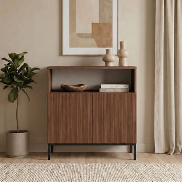 Skjenk Nordure Palmer (80 x 80 x 40 cm) Milano Valnøtt Svart - Milano valnøtt og svart - Oppbevaring - Oppbevaringsmøbler - Sideboard & skjenker