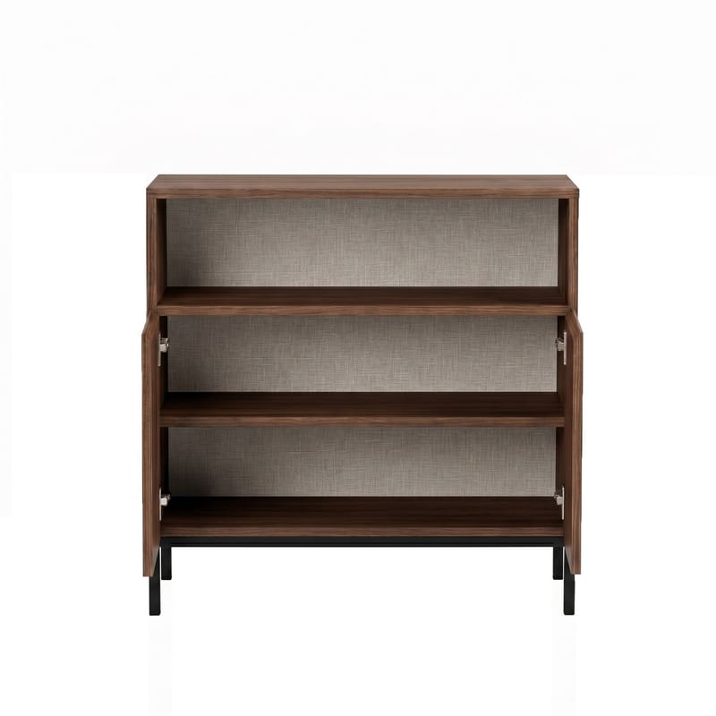 Skjenk Nordure Palmer (80 x 80 x 40 cm) Milano Valnøtt Svart - Milano valnøtt og svart - Oppbevaring - Oppbevaringsmøbler - Sideboard & skjenker