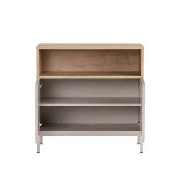 Skjenk Nordure Palmer (80 x 80 x 40 cm) Sandstein Safir Eik - Sandstein Safir Eik - Oppbevaring - Oppbevaringsmøbler - Sideboard & skjenker