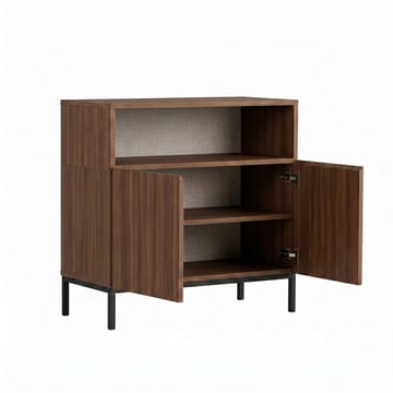Skjenk Nordure Palmer (80 x 80 x 40 cm) Milano Valnøtt Svart - Milano valnøtt og svart - Oppbevaring - Oppbevaringsmøbler - Sideboard & skjenker