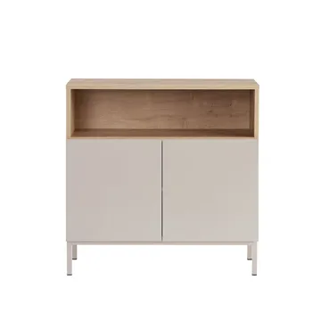 Skjenk Nordure Palmer (80 x 80 x 40 cm) Sandstein Safir Eik - Sandstein Safir Eik - Oppbevaring - Oppbevaringsmøbler - Sideboard & skjenker