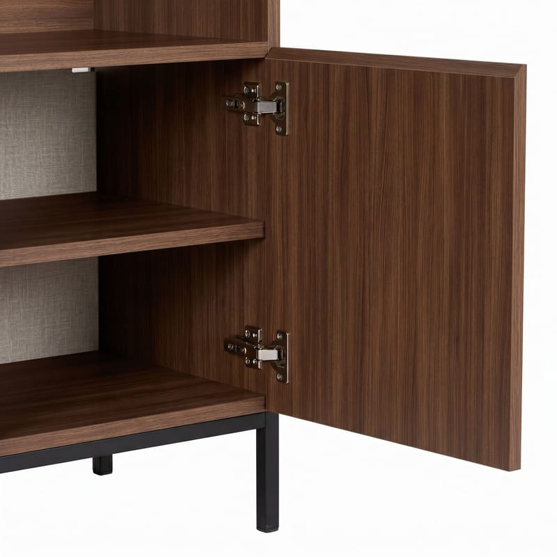 Skjenk Nordure Palmer (80 x 80 x 40 cm) Milano Valnøtt Svart - Milano valnøtt og svart - Oppbevaring - Oppbevaringsmøbler - Sideboard & skjenker