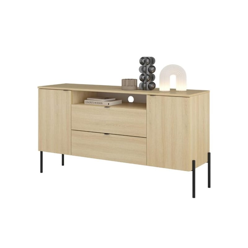 Skjenk Ore 2 dører med 2 skuffer - Lindberg eik - Oppbevaring - Oppbevaringsmøbler - Sideboard & skjenker