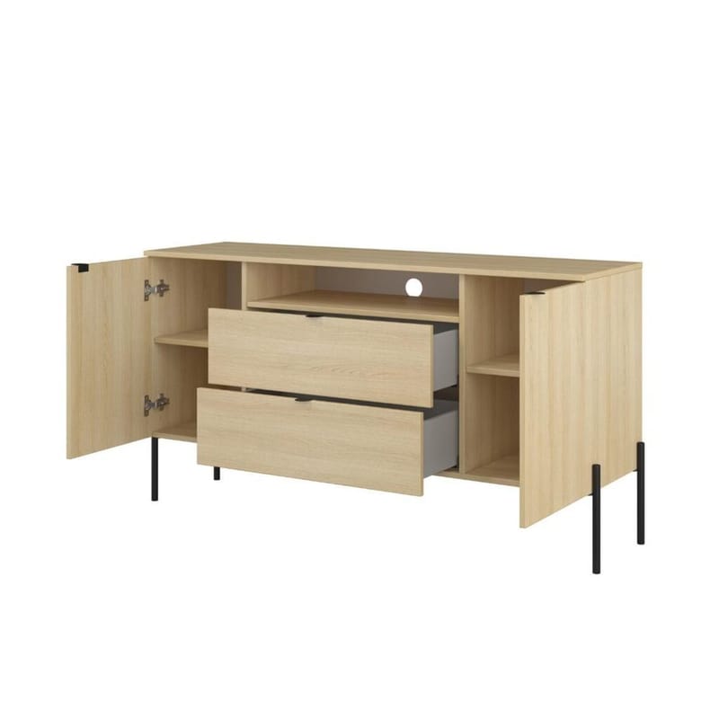 Skjenk Ore 2 dører med 2 skuffer - Lindberg eik - Oppbevaring - Oppbevaringsmøbler - Sideboard & skjenker