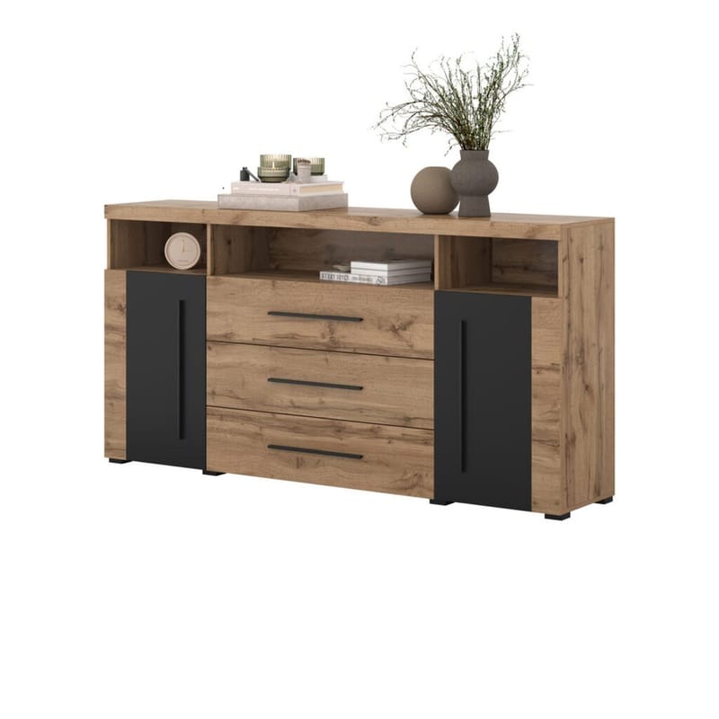 Skjenk Roger 2 Dører med 3 Skuffer - Wotan eik, 182 cm - Oppbevaring - Oppbevaringsmøbler - Sideboard & skjenker