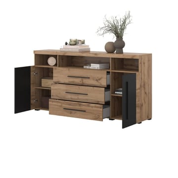 Skjenk Roger 2 Dører med 3 Skuffer - Wotan eik, 182 cm - Oppbevaring - Oppbevaringsmøbler - Sideboard & skjenker