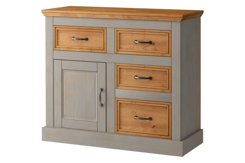 Skjenk Selma 100x38x87 cm, Grå/Beis/Voks, 100x38x87 cm, Grå/Beis/Voks