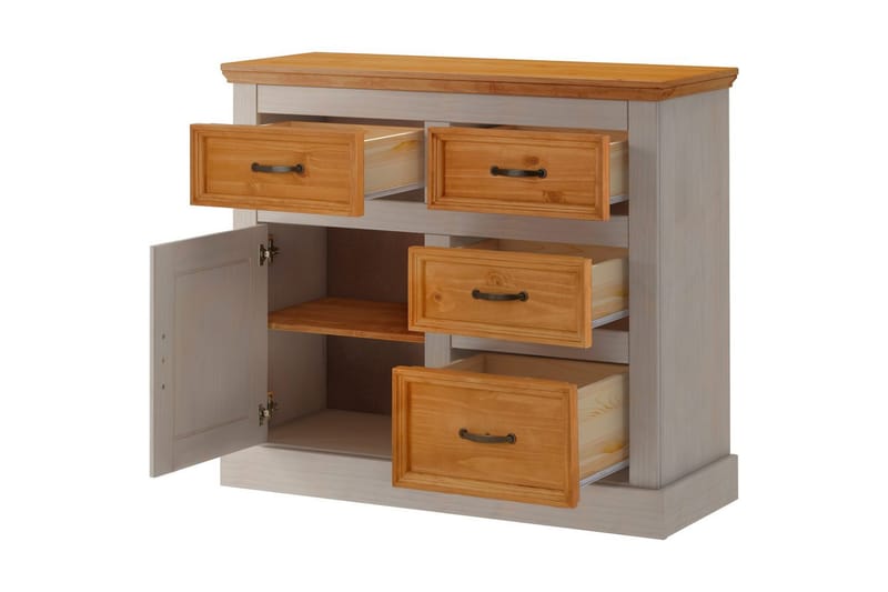 Skjenk Selma 100x38x87 cm, Grå/Beis/Voks - 100x38x87 cm, Grå/Beis/Voks - Oppbevaring - Oppbevaringsmøbler - Sideboard & skjenker