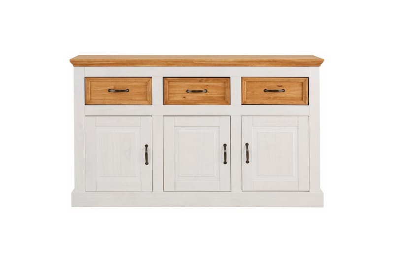 Skjenk Selma 145x38x87 cm, Hvit/Beis/Voks - 145x38x87 cm, Hvit/Beis/Voks - Oppbevaring - Oppbevaringsmøbler - Sideboard & skjenker