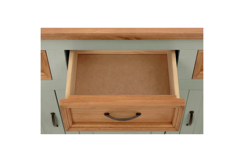 Skjenk Selma 145x38x87 cm, Salviegrønn/Beis/Voks - 145x38x87 cm, Salviegrønn/Beis/Voks - Oppbevaring - Oppbevaringsmøbler - Sideboard & skjenker