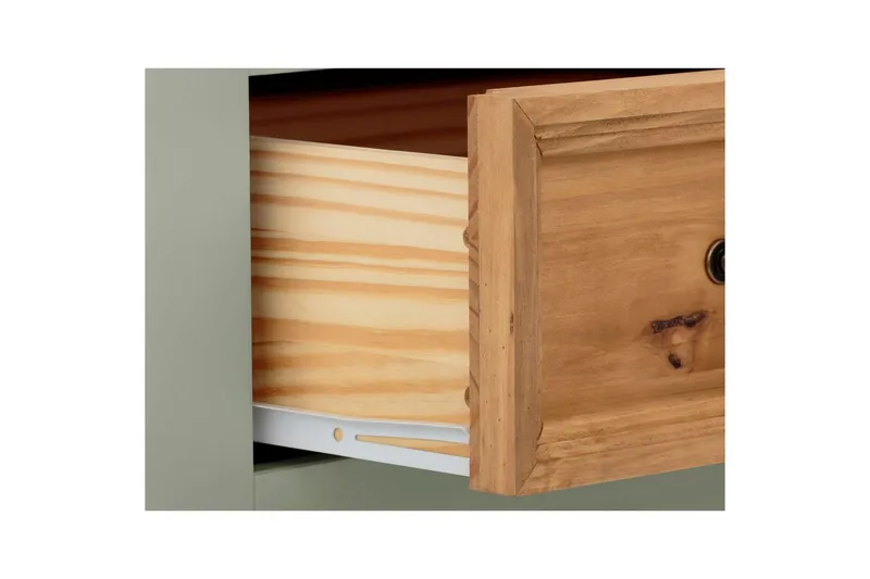 Skjenk Selma 145x38x87 cm, Salviegrønn/Beis/Voks - 145x38x87 cm, Salviegrønn/Beis/Voks - Oppbevaring - Oppbevaringsmøbler - Sideboard & skjenker