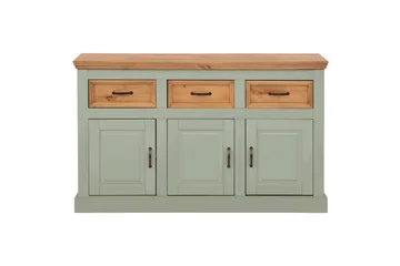 Skjenk Selma 145x38x87 cm, Salviegrønn/Beis/Voks - 145x38x87 cm, Salviegrønn/Beis/Voks - Oppbevaring - Oppbevaringsmøbler - Sideboard & skjenker