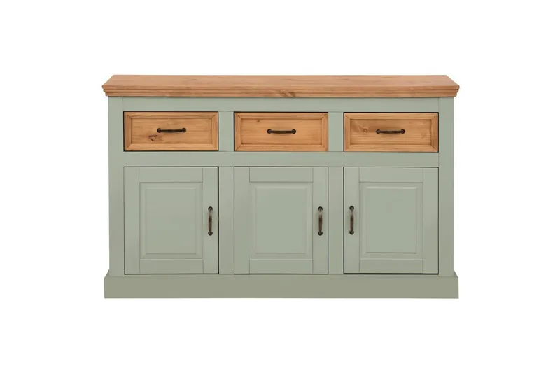 Skjenk Selma 145x38x87 cm, Salviegrønn/Beis/Voks - 145x38x87 cm, Salviegrønn/Beis/Voks - Oppbevaring - Oppbevaringsmøbler - Sideboard & skjenker