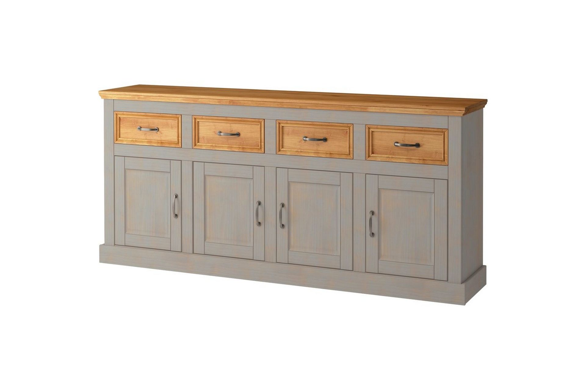 Skjenk Selma 190x38x87, Grå/Beis/Voks - 190x38x87, Grå/Beis/Voks