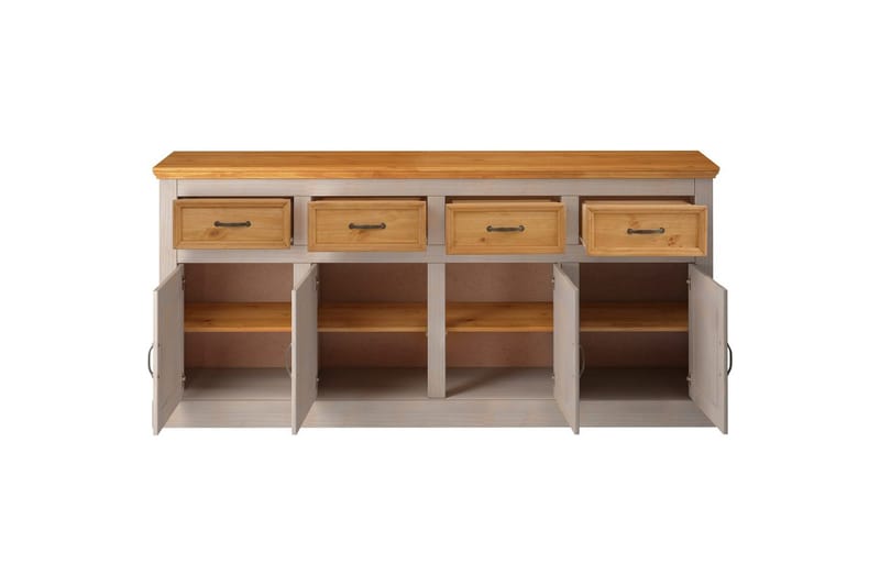 Skjenk Selma 190x38x87, Grå/Beis/Voks - 190x38x87, Grå/Beis/Voks - Oppbevaring - Oppbevaringsmøbler - Sideboard & skjenker