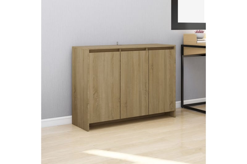 Skjenk sonoma eik 102x33x75 cm sponplate - Beige - Oppbevaring - Oppbevaringsmøbler - Sideboard & skjenker