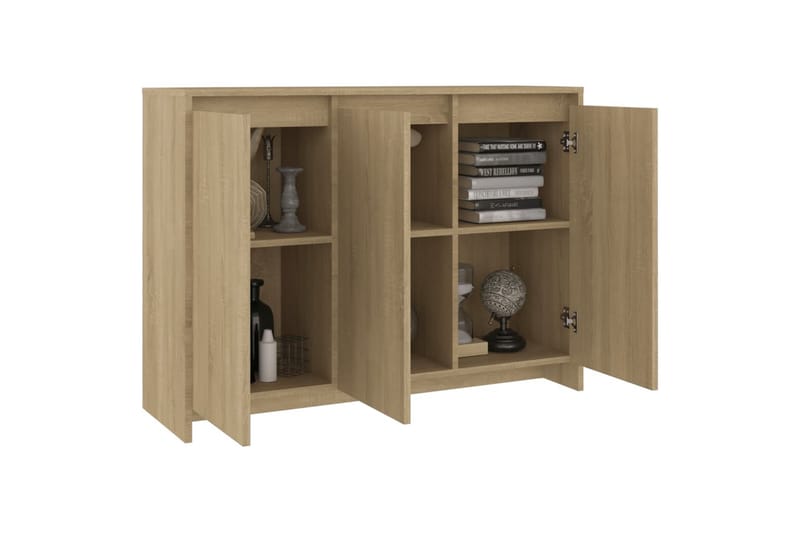 Skjenk sonoma eik 102x33x75 cm sponplate - Beige - Oppbevaring - Oppbevaringsmøbler - Sideboard & skjenker