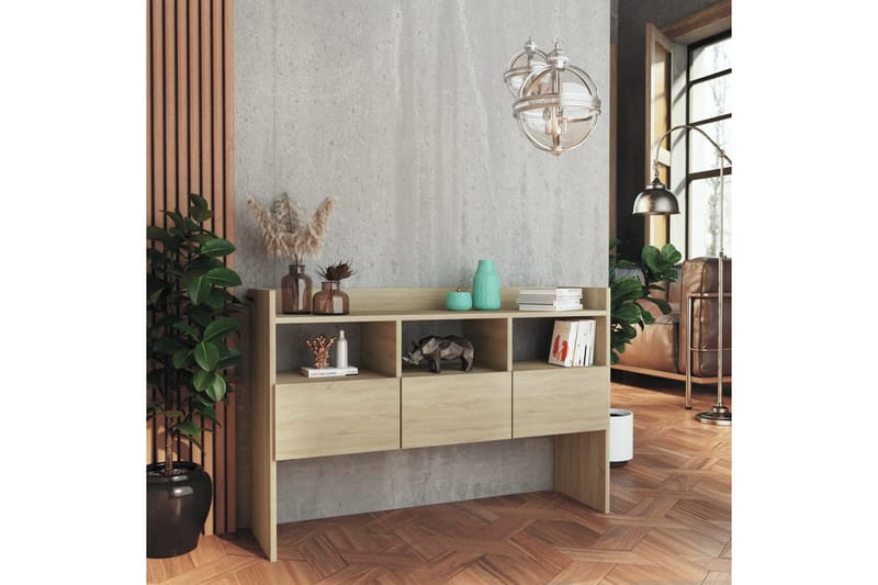 Skjenk sonoma eik 105x30x70 cm sponplate - Brun - Sideboard & skjenker