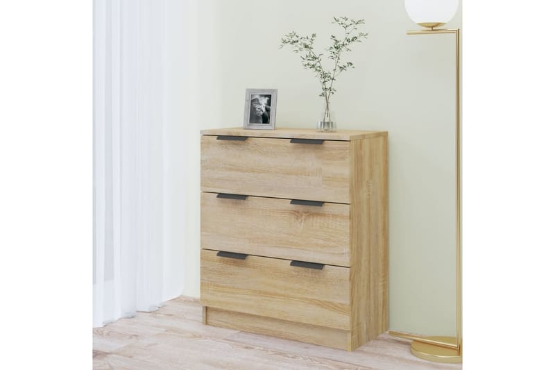 Skjenk sonoma eik 60x30x70 cm konstruert tre - Brun - Sideboard & skjenker