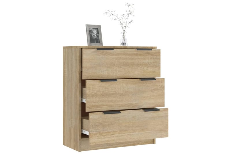 Skjenk sonoma eik 60x30x70 cm konstruert tre - Brun - Sideboard & skjenker