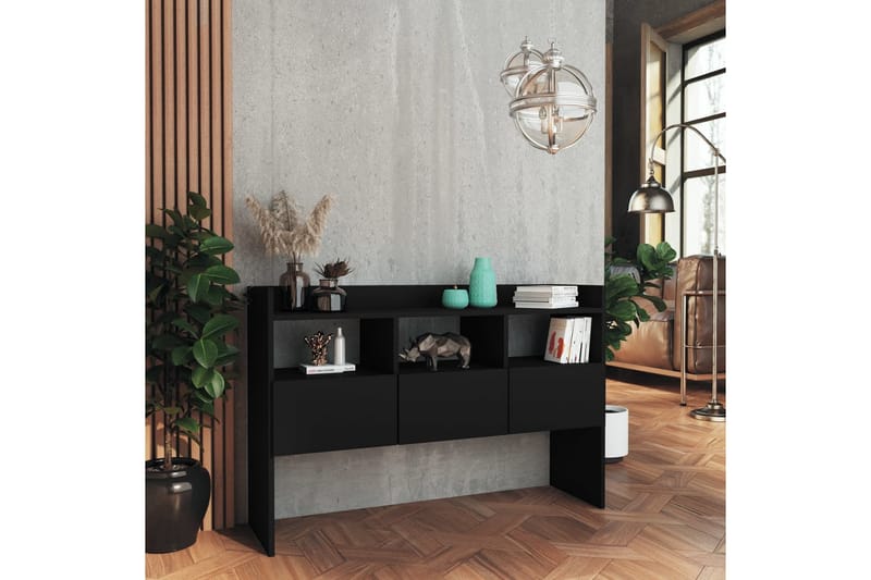 Skjenk svart 105x30x70 cm sponplate - Svart - Sideboard & skjenker