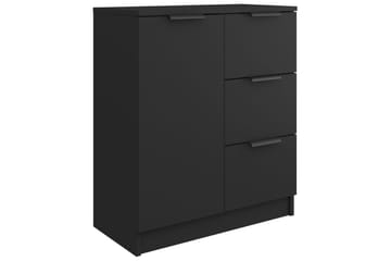 Skjenk svart 60x30x70 cm konstruert tre - Svart - Oppbevaring - Oppbevaringsmøbler - Sideboard & skjenker