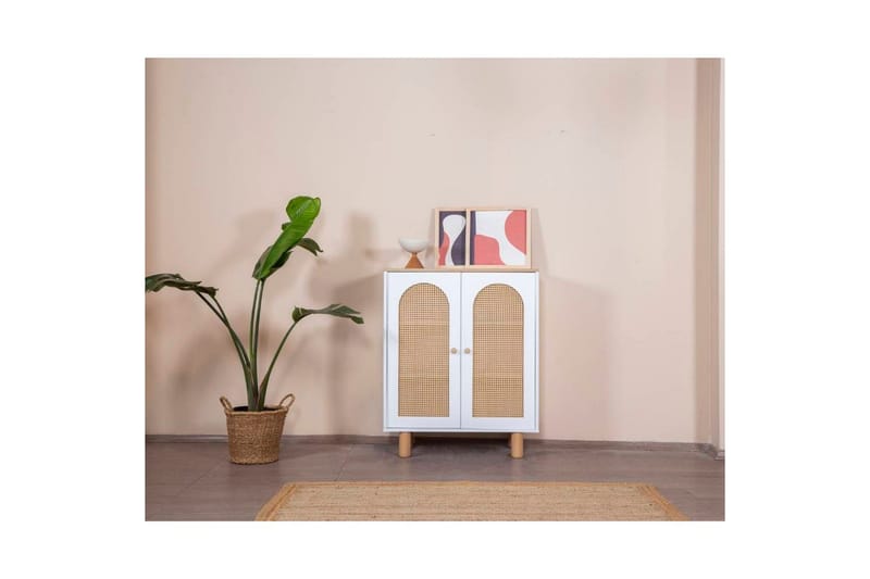 Skjenk Terra Hvit / Eik - Natur/Hvit - Oppbevaring - Oppbevaringsmøbler - Sideboard & skjenker