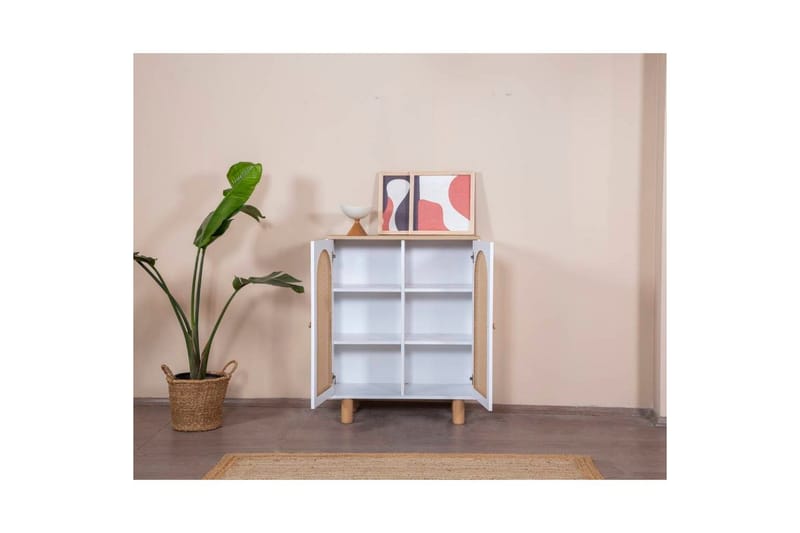 Skjenk Terra Hvit / Eik - Natur/Hvit - Oppbevaring - Oppbevaringsmøbler - Sideboard & skjenker