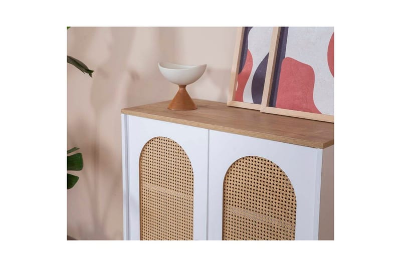 Skjenk Terra Hvit / Eik - Natur/Hvit - Oppbevaring - Oppbevaringsmøbler - Sideboard & skjenker