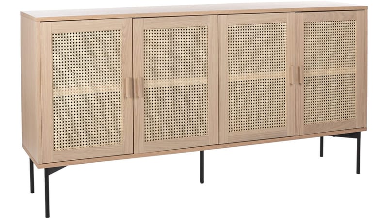 Skjenk Traunfled 4 Dører - Hvitpigmentert - Oppbevaring - Oppbevaringsmøbler - Sideboard & skjenker