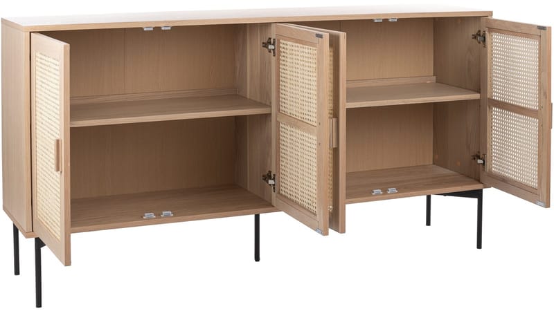 Skjenk Traunfled 4 Dører - Hvitpigmentert - Oppbevaring - Oppbevaringsmøbler - Sideboard & skjenker
