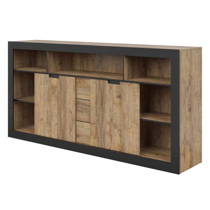 Skjenk Tudor 2 dører med 3 skuffer - 109 cm - Oppbevaring - Oppbevaringsmøbler - Sideboard & skjenker