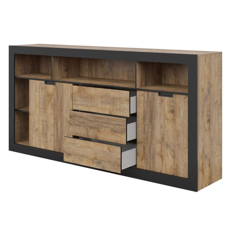 Skjenk Tudor 2 dører med 3 skuffer - 109 cm - Oppbevaring - Oppbevaringsmøbler - Sideboard & skjenker