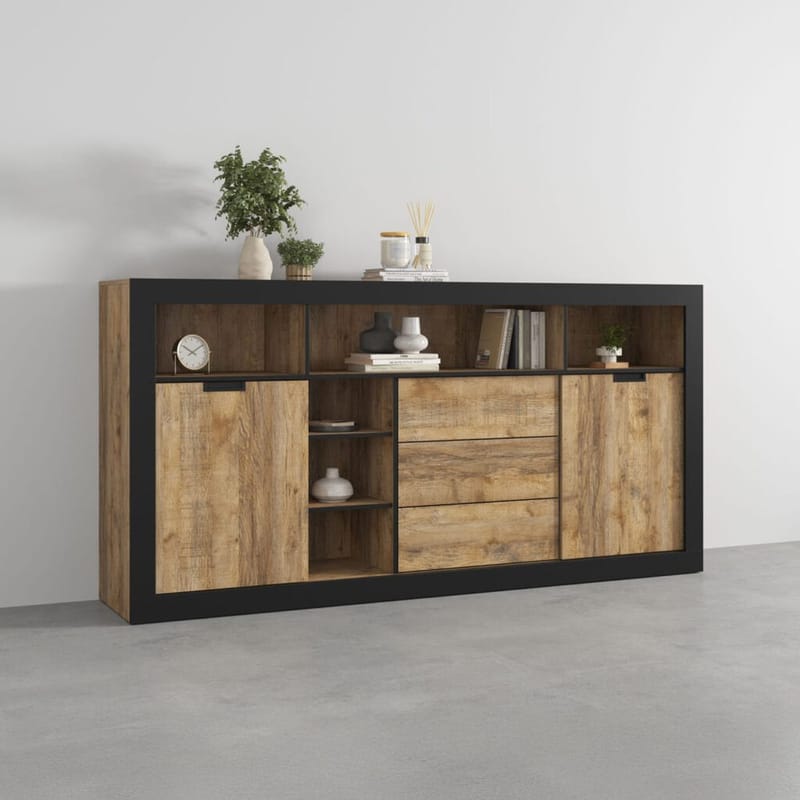 Skjenk Tudor 2 dører med 3 skuffer - 109 cm - Oppbevaring - Oppbevaringsmøbler - Sideboard & skjenker