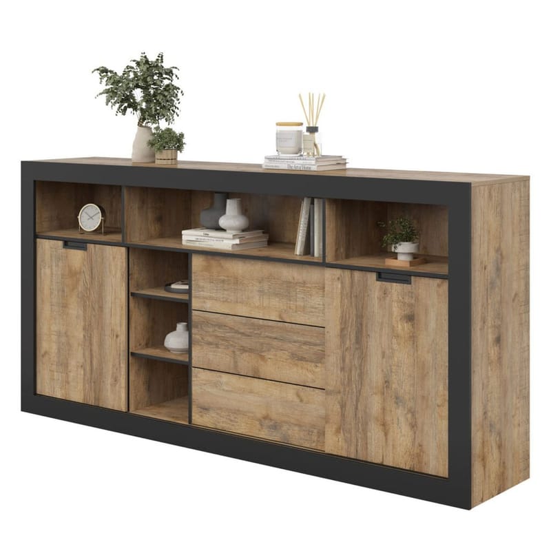 Skjenk Tudor 2 dører med 3 skuffer - 109 cm - Oppbevaring - Oppbevaringsmøbler - Sideboard & skjenker