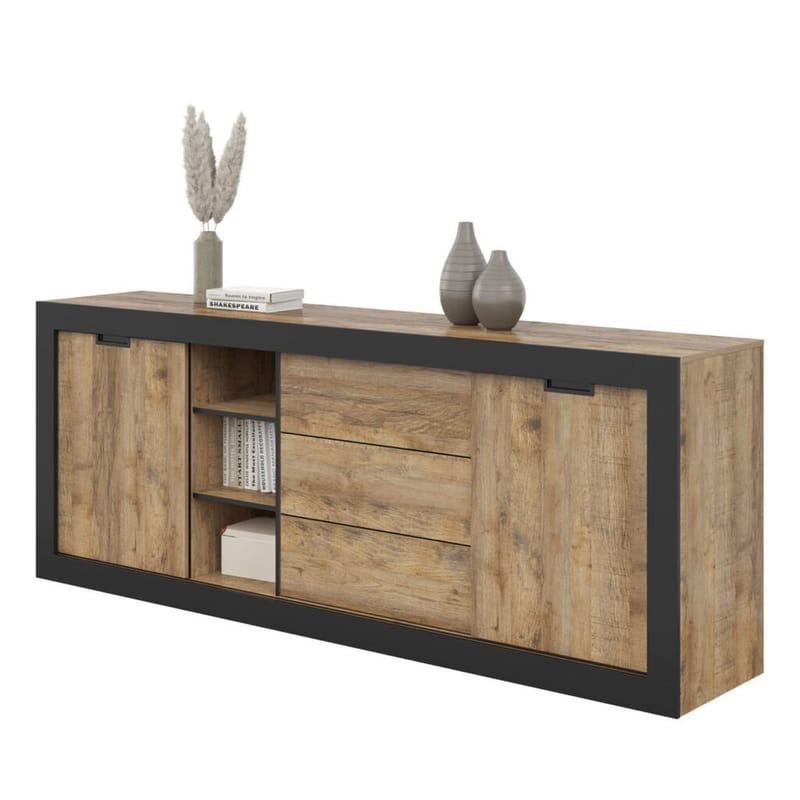 Skjenk Tudor 2 dører med 3 skuffer - 85 cm - Oppbevaring - Oppbevaringsmøbler - Sideboard & skjenker