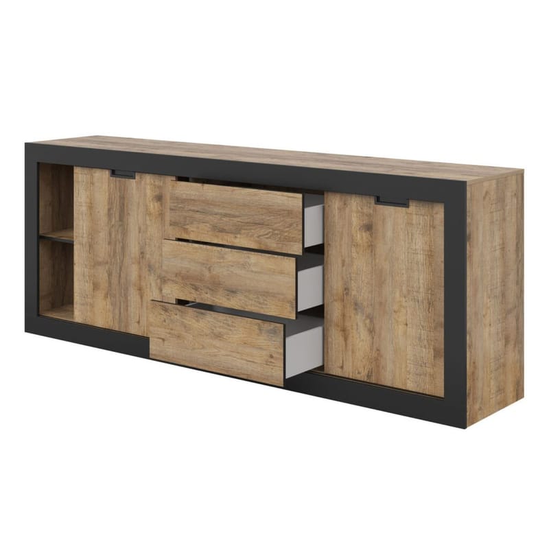Skjenk Tudor 2 dører med 3 skuffer - 85 cm - Oppbevaring - Oppbevaringsmøbler - Sideboard & skjenker
