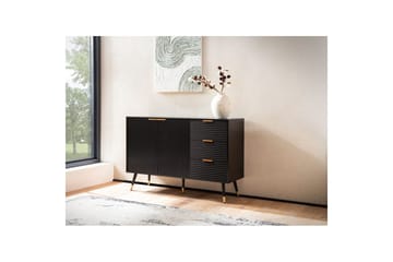 Skjenk Wohnling Foliert sponplate eikelook 120 cm 2 dører 3 skuffer Moderne - Møbler - Bord - Avlastningsbord - Brettbord og småbord