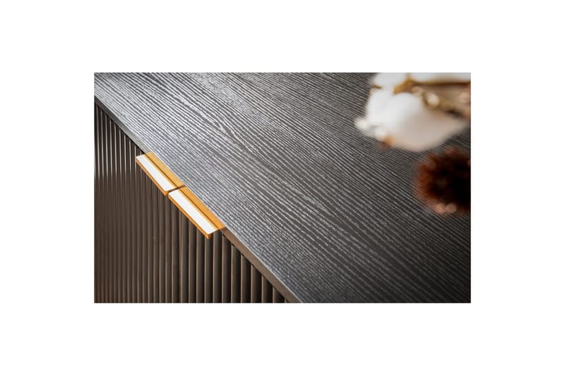 Skjenk Wohnling Foliert sponplate eikelook 120 cm 2 dører 3 skuffer Moderne - Møbler - Bord - Avlastningsbord - Brettbord og småbord