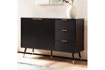 Skjenk Wohnling Foliert sponplate eikelook 120 cm 2 dører 3 skuffer Moderne - Møbler - Bord - Avlastningsbord - Brettbord og småbord