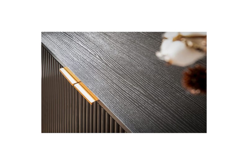 Skjenk Wohnling Foliert sponplate eikelook 120 cm 2 dører 3 skuffer Moderne - Møbler - Bord - Avlastningsbord - Lampebord & sidebord