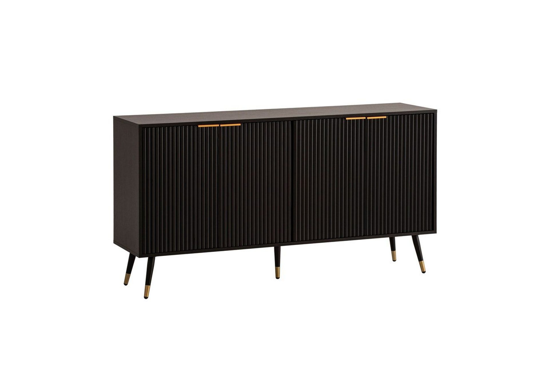 Skjenk Wohnling Foliert sponplate eikelook 150 cm 4 dører Moderne -