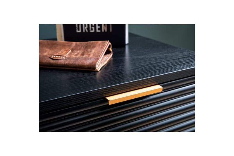 Skjenk Wohnling Foliert sponplate eikelook 77 cm 2 dører 2 skuffer Lagringsplass Moderne - Møbler - Bord - Avlastningsbord - Brettbord og småbord