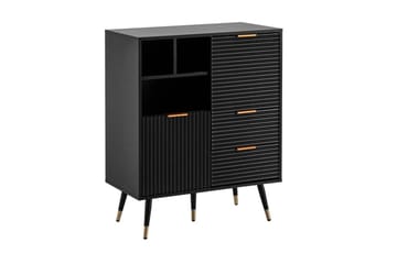 Skjenk Wohnling Foliert sponplate eikelook 77 cm 2 dører 2 skuffer Lagringsplass Moderne - Oppbevaring - Oppbevaringsmøbler - Sideboard & skjenker
