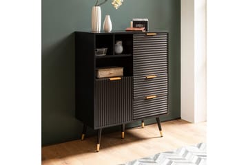 Skjenk Wohnling Foliert sponplate eikelook 77 cm 2 dører 2 skuffer Lagringsplass Moderne - Oppbevaring - Oppbevaringsmøbler - Sideboard & skjenker
